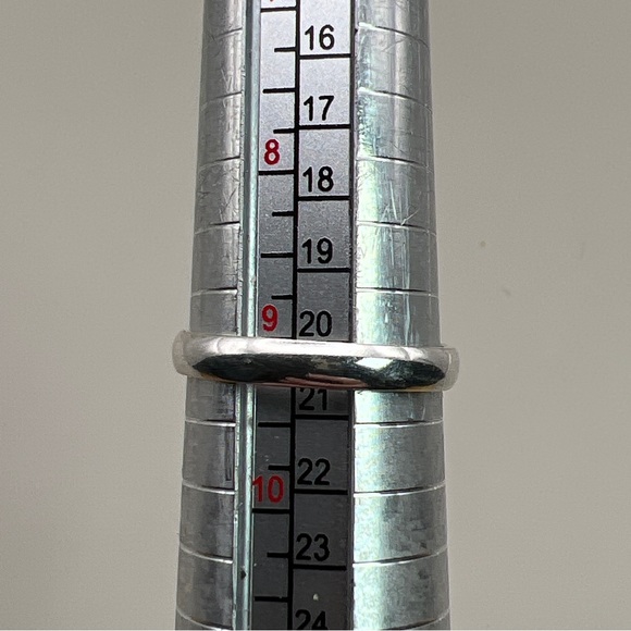 Wild Horse Jasper Stone Prong Set Coffin Cut Silver Overlay Ring Size 9.25 - Picture 9 of 9